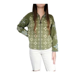 VINTAGE 90s ICELANDIC DESIGN | women's zip-up sweater | size S